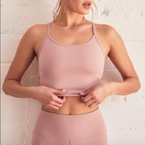 Free People FP pink pearl revelation crop NWT Med - Picture 4 of 16